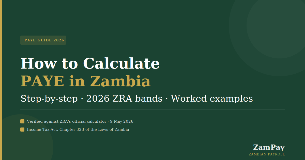 How to Calculate PAYE in Zambia in 2026 — ZamPay guide